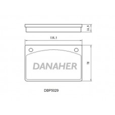 DBP5029 DANAHER Комплект гальмівних колодок дисковий гальм