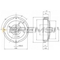 CR5257 BREMSI Гальмівний барабан