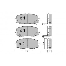 BPHY-1005 AISIN Комплект гальмівних колодок дисковий гальм