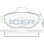 181018 ICER КомплеК т гальмівних колодок, дискове гальмо