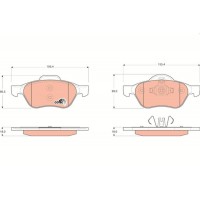 GDB1687 TRW Комплект гальмівних колодок дисковий гальм