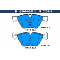 B1.G102-0848.2 GALFER Комплект гальмівних колодок дисковий гальм