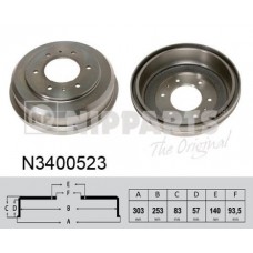 N3400523 NIPPARTS Гальмівний барабан