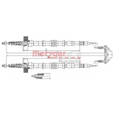 11.5859 METZGER Тросик, cтояночный тормоз