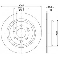8DD 355 116-111 HELLA PAGID Гальмівний диск