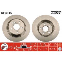 DF4915 TRW Гальмівний диск