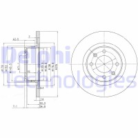 BG3621C DELPHI Гальмівний диск