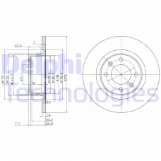 BG3621C DELPHI Гальмівний диск