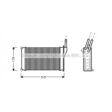 FD6093 AVA QUALITY COOLING Теплообмінник обігрів салону