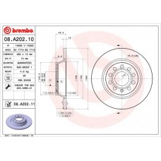 08.A202.11 BREMBO Гальмівний диск