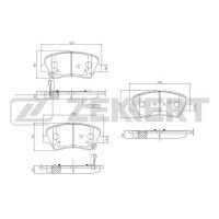 BS-2817 ZEKKERT Комплект гальмівних колодок дисковий гальм