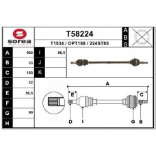 T58224 EAI Привідний вал