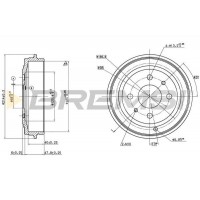 CR5043 BREMSI Гальмівний барабан