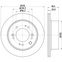 8DD 355 116-571 HELLA Гальмівний диск