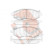 RB2040 R BRAKE Комплект гальмівних колодок дисковий гальм