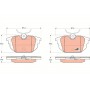 GDB1333 TRW Комплект гальмівних колодок дисковий гальм