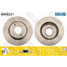 6049221 GIRLING Гальмівний диск