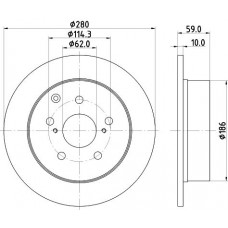8DD 355 119-121 HELLA Гальмівний диск