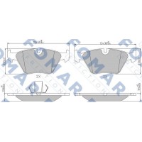 FO 237681 FOMAR Friction Комплект гальмівних колодок дисковий гальм