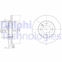 BG2116 DELPHI Гальмівний диск