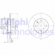 BG2116 DELPHI Гальмівний диск