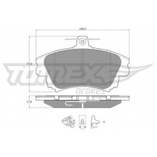 TX 14-03 TOMEX Brakes Комплект гальмівних колодок дисковий гальм