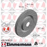 400.3698.20 ZIMMERMANN Гальмівний диск