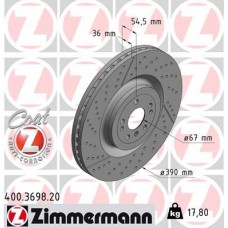 400.3698.20 ZIMMERMANN Гальмівний диск