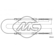 81312 Metalcaucho Тросик, cтояночный тормоз