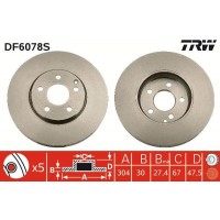 DF6078S TRW Гальмівний диск