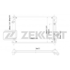 MK-1206 ZEKKERT Радіатор охолодження двигуна