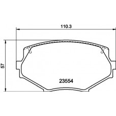 8DB 355 037-011 HELLA PAGID Комплект гальмівних колодок дисковий гальм