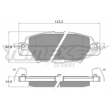 TX 18-31 TOMEX Brakes Комплект гальмівних колодок дисковий гальм