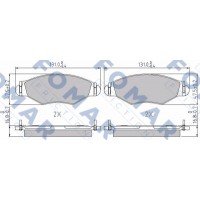 FO 906881 FOMAR Friction КомплеК т гальмівних колодок, дискове гальмо
