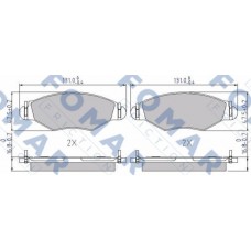 FO 906881 FOMAR Friction КомплеК т гальмівних колодок, дискове гальмо