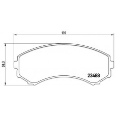 P 54 029 BREMBO Комплект гальмівних колодок дисковий гальм