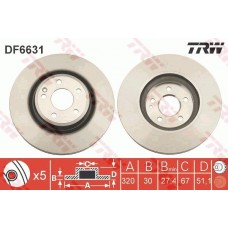 DF6631 TRW Гальмівний диск