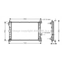 FD2265 AVA QUALITY COOLING Радіатор охолодження двигуна