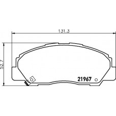 8DB 355 039-611 HELLA PAGID Комплект гальмівних колодок дисковий гальм