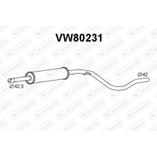 VW80231 VENEPORTE Середній глушник вихлопних газів