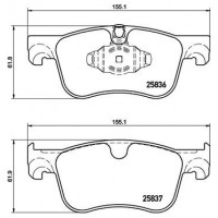 P 61 116 BREMBO Комплект гальмівних колодок дисковий гальм