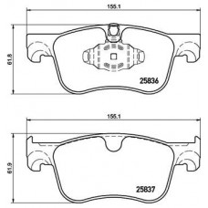 P 61 116 BREMBO Комплект гальмівних колодок дисковий гальм