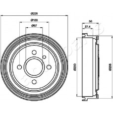 TA-0403 JAPANPARTS Гальмівний барабан