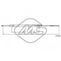 80660 Metalcaucho Тросик, cтояночный тормоз