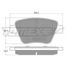 TX 16-59 TOMEX Brakes Комплект гальмівних колодок дисковий гальм