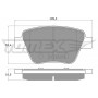 TX 16-59 TOMEX Brakes Комплект гальмівних колодок дисковий гальм