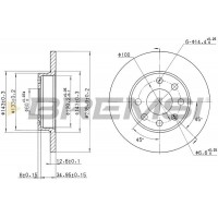 CD6116S BREMSI Гальмівний диск
