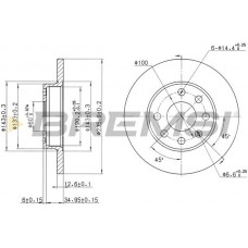 CD6116S BREMSI Гальмівний диск