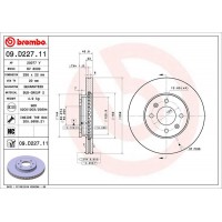 09.D227.11 BREMBO Гальмівний диск