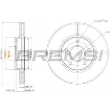 CD7172V BREMSI Гальмівний диск